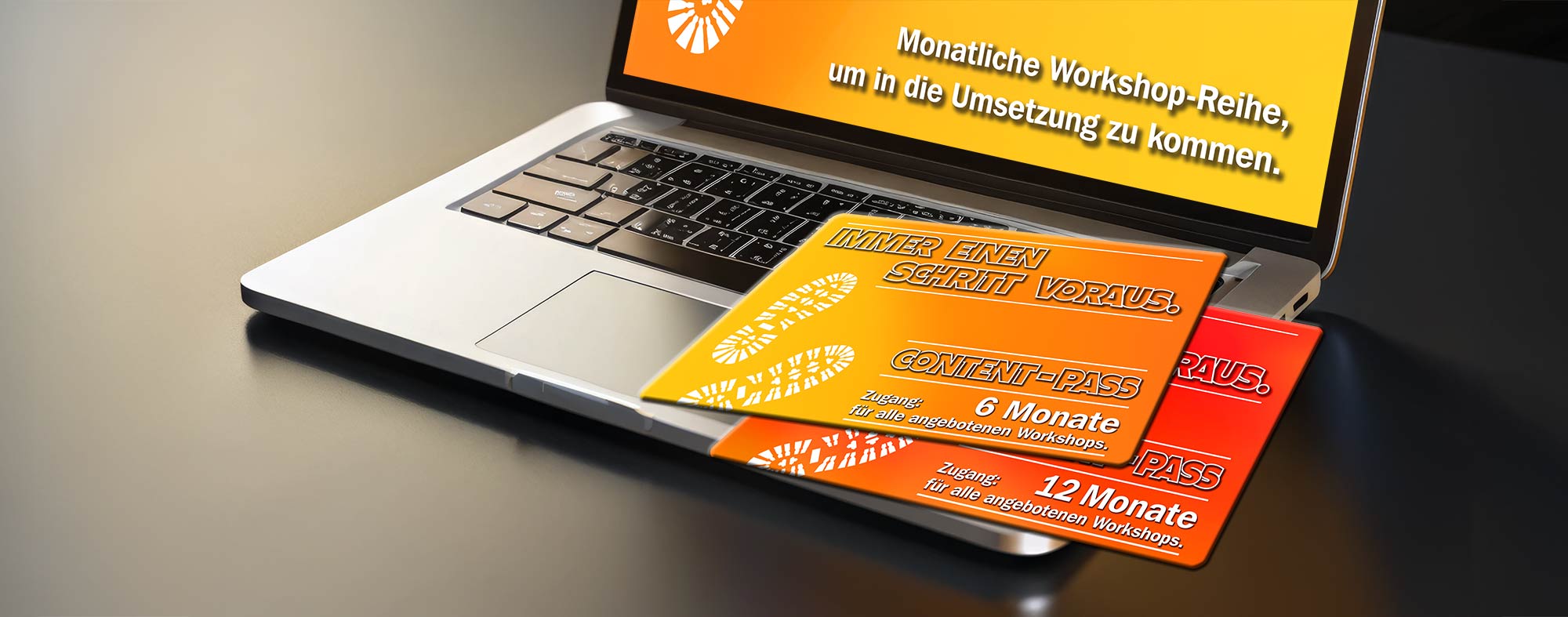 Kreatives Motiv als Eintrittskarte in inspirierende, abwechslungsreiche Lerninhalte.